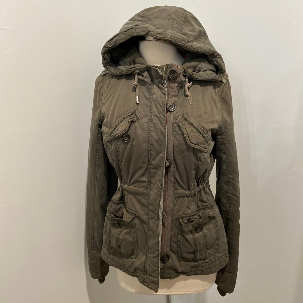 Abercrombie Hooded Trench Coat Parka Jacket Womens S